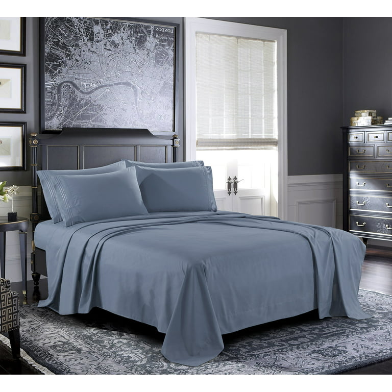 6 Piece Hotel Luxury Soft 1800 Series Premium Bed Sheets Set, Deep Pockets