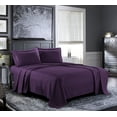 thumbnail image 1 of Bed Sheets - California King Sheet Set [6-Piece, Purple] - Hotel Luxury 1800 Brushed Microfiber - Soft and Breathable - Deep Pocket Fitted Sheet, Flat Sheet, Pillow Cases, 1 of 6