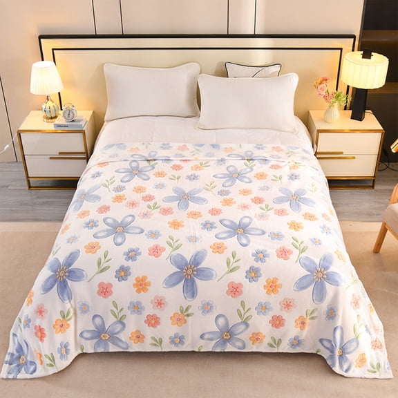 Bed Sheets Floral Ultra Soft Microfiber Bed Sheets Soft Throw Blanket Winter Thick Milk Velvet Blanket Flannel Blankets For Bed