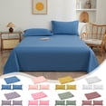 thumbnail image 1 of Bed Sheets King Size 98x91in 3 Piece Bedding Set with 2 Pillowcases Soft Polyester Sheet Set Solid Color Wrinkle Free Easy Care by PALIFEUR, 1 of 7