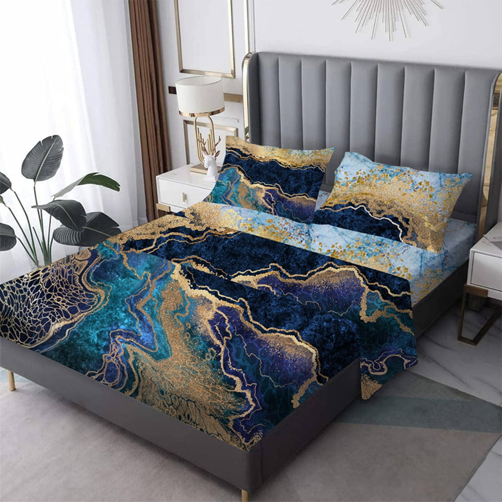 Bed Sheets King Size,Bedding Set Fitted Sheet for Kids Boys Girls Teens