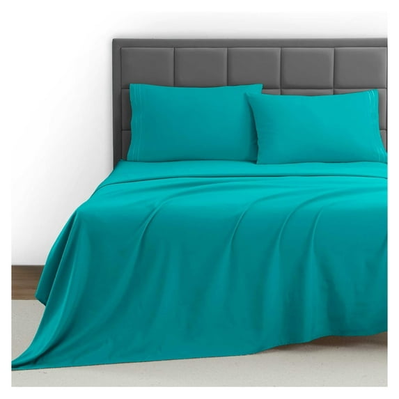 Bed Sheets, Premier 1800 Series 4 Piece Bed Sheet Set, Deep Pocket, Wrinkle, Fade, Stain Resistant, Luxury Soft Bedding Sheets & Pillowcases, King, Teal