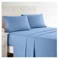 thumbnail image 1 of Bed Sheets, Premier 1800 Series 4 Piece Bed Sheet Set, Deep Pocket, Wrinkle, Fade, Stain Resistant, Luxury Soft Bedding Sheets & Pillowcases, Split King, Blue Heaven, 1 of 9