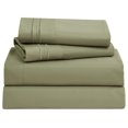 thumbnail image 1 of Bed Sheets, Premier 1800 Series 4 Piece Bed Sheet Set, Deep Pocket, Wrinkle, Fade, Stain Resistant, Luxury Soft Bedding Sheets & Pillowcases, Split King, Sage Green, 1 of 9