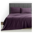 thumbnail image 1 of Bed Sheets, Premier 1800 Series 4 Piece Bed Sheet Set, Deep Pocket, Wrinkle, Fade, Stain Resistant, Luxury Soft Bedding Sheets & Pillowcases, Twin-XL, Purple Eggplant, 1 of 9