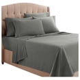 thumbnail image 1 of Bed Sheets, Premier 1800 Series Bed Sheet Set with Extra Set Pillowcases, Deep Pocket Fitted Sheet, Luxury Soft Bedding Sheets & Pillowcases, Twin XL, Charcoal Gray, 1 of 6