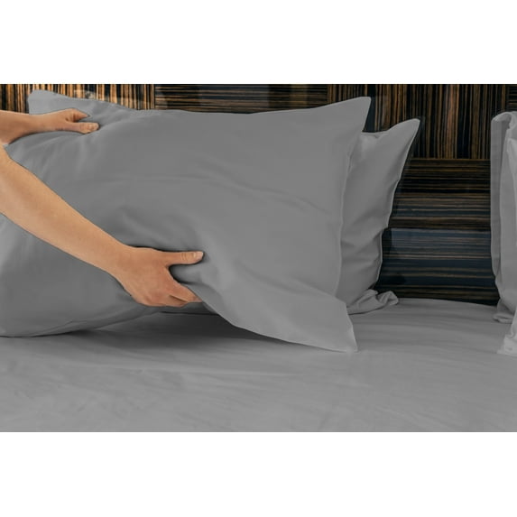 Bed Sheets Premium Silky Soft 100% Tencel Lyocell Derived from Eucalyptus 4-Piece Sheet Set, Oeko-TEX Certified, King - Gray,Cotton Sheets