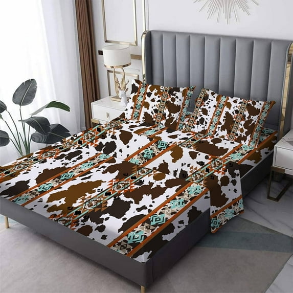 Bed Sheets Queen Size,Bedding Set Fitted Sheet for Kids Boys Girls Teens Room Decor,1 flat sheet,1 fitted sheet,and 2 Large Pillowcase,2 Pillowcase