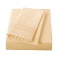 thumbnail image 1 of Bed Sheets Set Microfiber 1800 Thread Count 4 Piece Gold 14 In Deep Pocket Queen, 1 of 6