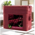 thumbnail image 1 of Bed Sheets Set Wrinkle-Free 1500 Series 4-Piece Bed Sheet Set - FLOWERS Collection - Deep Pocket, Full, Camellia-Burgundy, 1 of 2