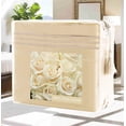 thumbnail image 1 of Bed Sheets Set Wrinkle-Free 1500 Series 4-Piece Bed Sheet Set - FLOWERS Collection - Deep Pocket, Full, Ivory-Rose-Cream, 1 of 2