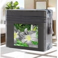 thumbnail image 1 of Bed Sheets Set Wrinkle-Free 1500 Series 4-Piece Bed Sheet Set - FLOWERS Collection - Deep Pocket, Full, Lily-Grey, 1 of 2