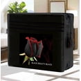 thumbnail image 1 of Bed Sheets Set Wrinkle-Free 1500 Series 4-Piece Bed Sheet Set - FLOWERS Collection - Deep Pocket, King, Black Beauty, 1 of 2