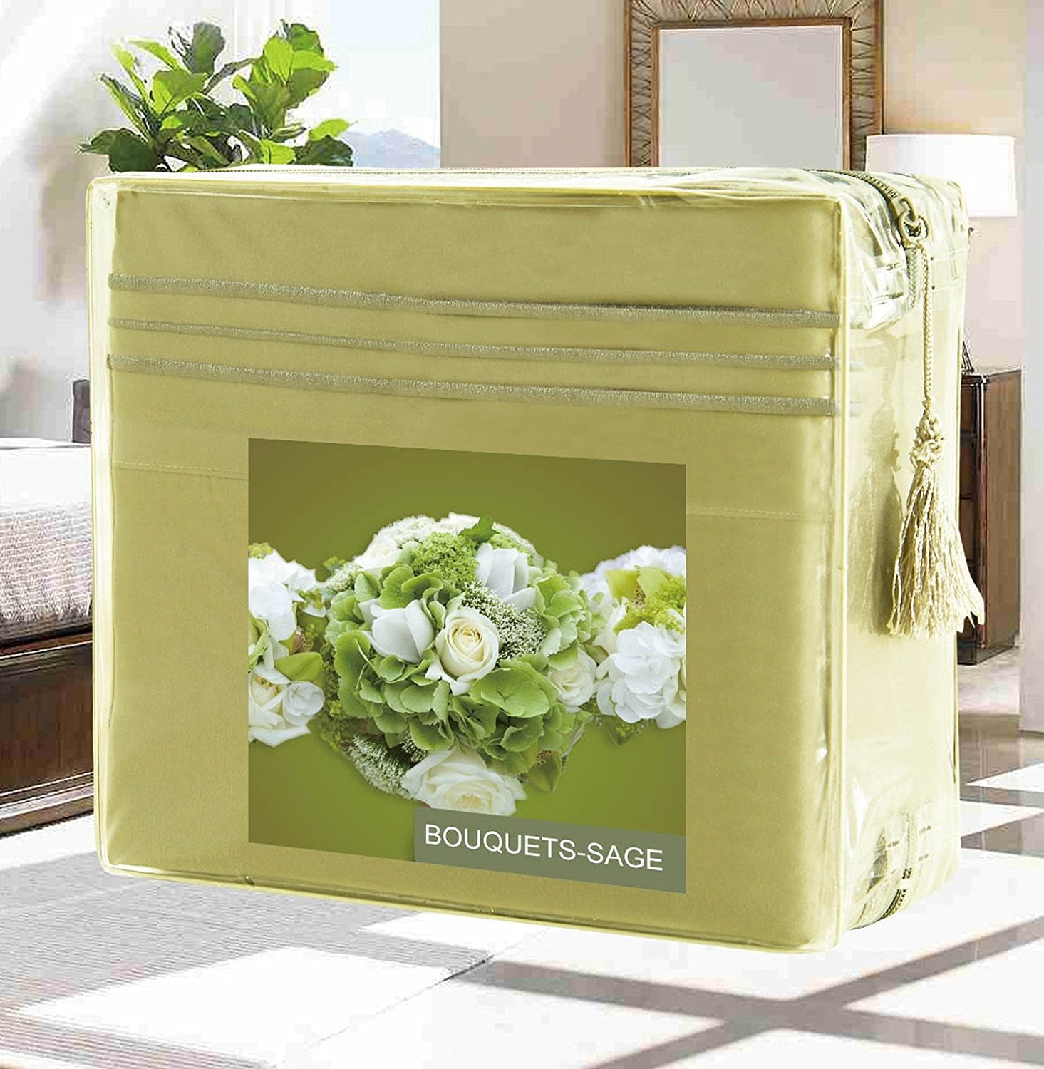 Bed Sheets Set WrinkleFree 1500 Series 4Piece Bed Sheet Set FLOWERS