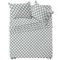 thumbnail image 1 of Lux Decor Full Size Bed Sheet Set 4 Piece, Soft Microfiber, Deep Pockets - Quatrefoil Pattern, 1 Fitted & 1 Flat Sheet, 2 Pillowcases, White, 1 of 8