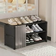 thumbnail image 1 of Under Bed Shoe Rack Narrow - Multi-layer Storage Organizer for Dormitory, Small Space, Bed Bottom, Cabinet Side, Living Room, Entryway, Closet - Low Profile Tall Shelf for Shoes, Household Items, 1 of 3