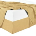 thumbnail image 1 of Bed Skirt 100% Cotton Solid 300TC, Split Corner, 15-Inch Tailored Drop Pleated Dust Ruffle-Full - Gold, 1 of 2