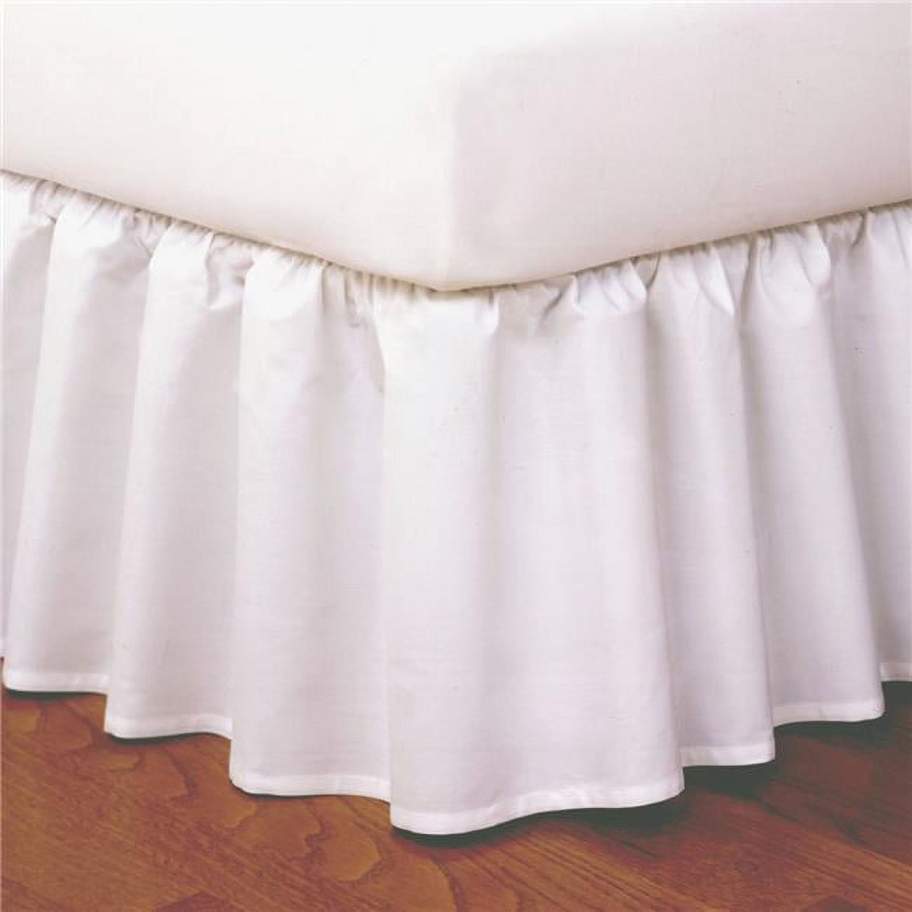 Bed Skirt 14 in. Ruffled Bed Skirt White King