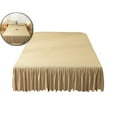 thumbnail image 1 of Bed Skirt 78.7"x59" – Washed Cotton Polyester Ruffled Fitted Bed Skirt with Non-Slip Elastic, Dust-Proof Mattress Protector(Khaki), 1 of 6