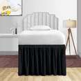 Bed Skirt for Dorm Room Ruffled Dorm Bedskirt Twin XL Size with 32 Inch