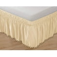 thumbnail image 1 of Bed Skirt Elastic Bed Wrap Wrinkle Resistant 16inch Drop Queen King Cream, 1 of 1
