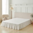 thumbnail image 1 of Bed Skirt Full Size Ruffled Bed Skirt with Split Corners, Full Bed Skirts 22 Inch Drop with Platform, White, 22'' Full, 1 of 7