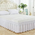 thumbnail image 1 of Bed Skirt Ivory 15 Inch Drop, Wrap Around Elastic Bedskirt, Dust Ruffle for Adjustable Bed Base Soft Durable Fabric Machine Washable Easy to Install Bed Skirts, 1 of 2