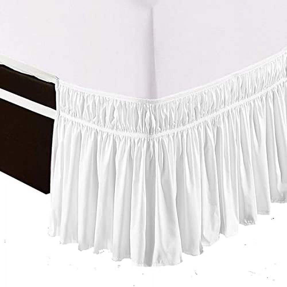 Bed Skirt King Size Wrap Around Bed skirt 15 Inch Depth Easy Fit