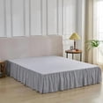 thumbnail image 1 of Bed Skirt Queen Size Ruffled Bed Skirt with Split Corners, Queen Bed Skirts 14 Inch Drop with Platform, 14'' Queen, Silver Gray, 1 of 7