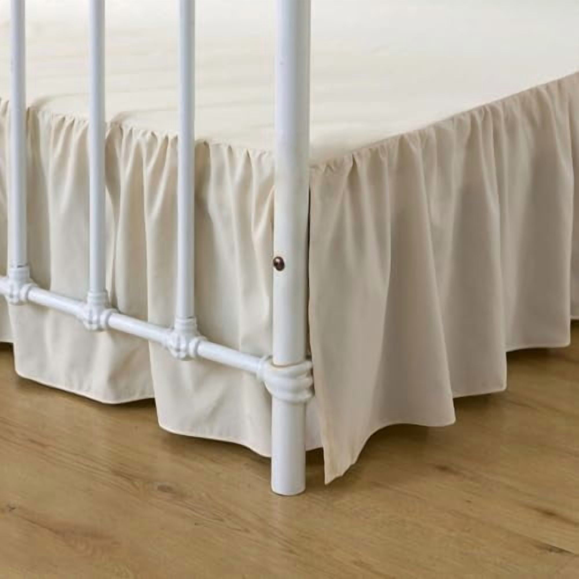 Bed Skirt, Ruffled Bed Skirt with Split Corners, 18 Inch Drop Dust ...