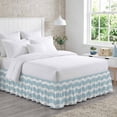 Bed Skirt Skyblue Sea Adjustable Elastic Wrap-Around Dust Ruffle with ...