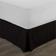 thumbnail image 1 of Bed Skirt Split Corner Cal King Size Cotton Blend Fabric 1 Piece Bedskirt Cal King Size 18 Inch Drop Length, Black, 1 of 5