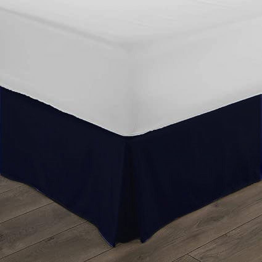 Bed Skirt Split Corner Queen Size Cotton Blend Fabric 1 Piece Bedskirt ...