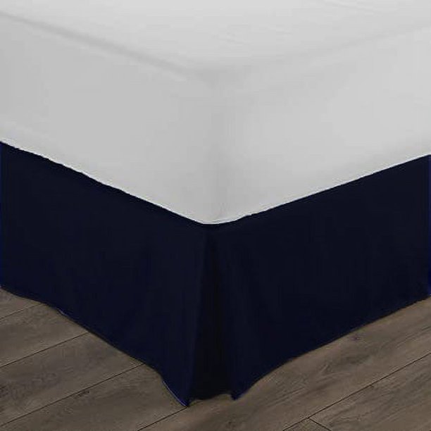Bed Skirt Split Corner Twin Size Cotton Blend Fabric 1 Piece Bedskirt