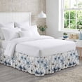 Bed Skirt Spring Floral Adjustable Elastic Wrap-Around Dust Ruffle with ...
