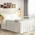 thumbnail image 1 of Bed Skirt Twin Size White Ruffled Bed Skirts with Split Corners Dust Ruffle Bed Skirt with Platform 18 Inch Drop, White, 1 of 10