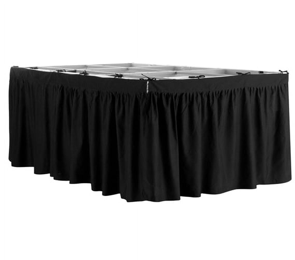 Bed Skirt Twin XL (3 Panel Set) Black