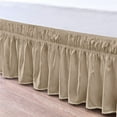 thumbnail image 1 of Bed Skirt Wrap Around 12" Drop, Fully Elastic Dust Ruffle, Extra Soft and Luxury, Fade Resistant, Machine Washable Luxurious Fabric, Queen Size - Taupe Solid., 1 of 6