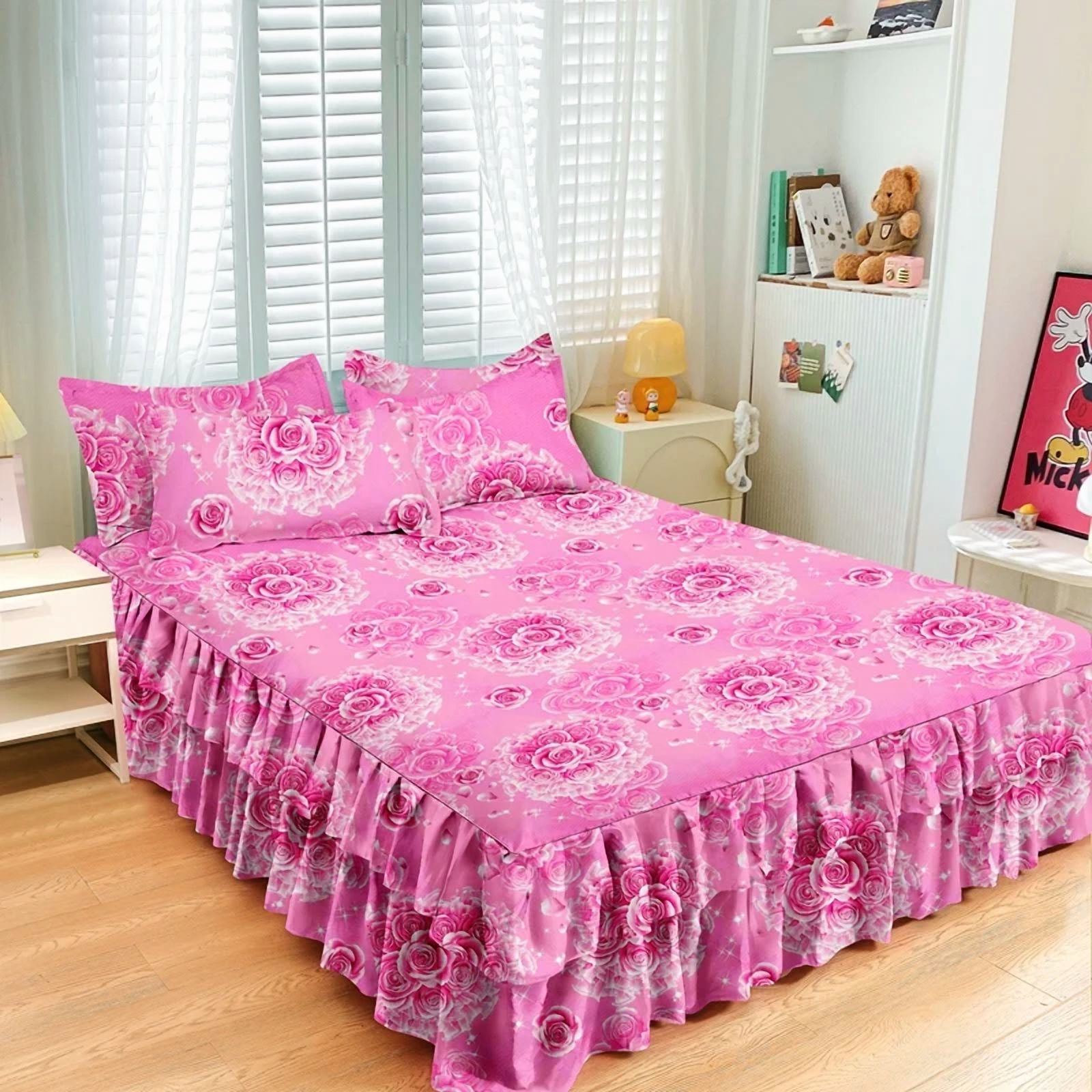 Picture of Bed Skirts Ruffle Skirt Bedspread Home Textile Printed Bed Skirt ...