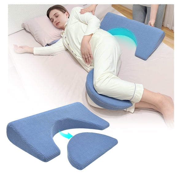 Bed Sore Prevention & Positioning Wedge Pillow - Medical Foam Cushion for Side Sleeping & Pressure Relief, Back Pain Support for Bedridden Patients & Elderly Care