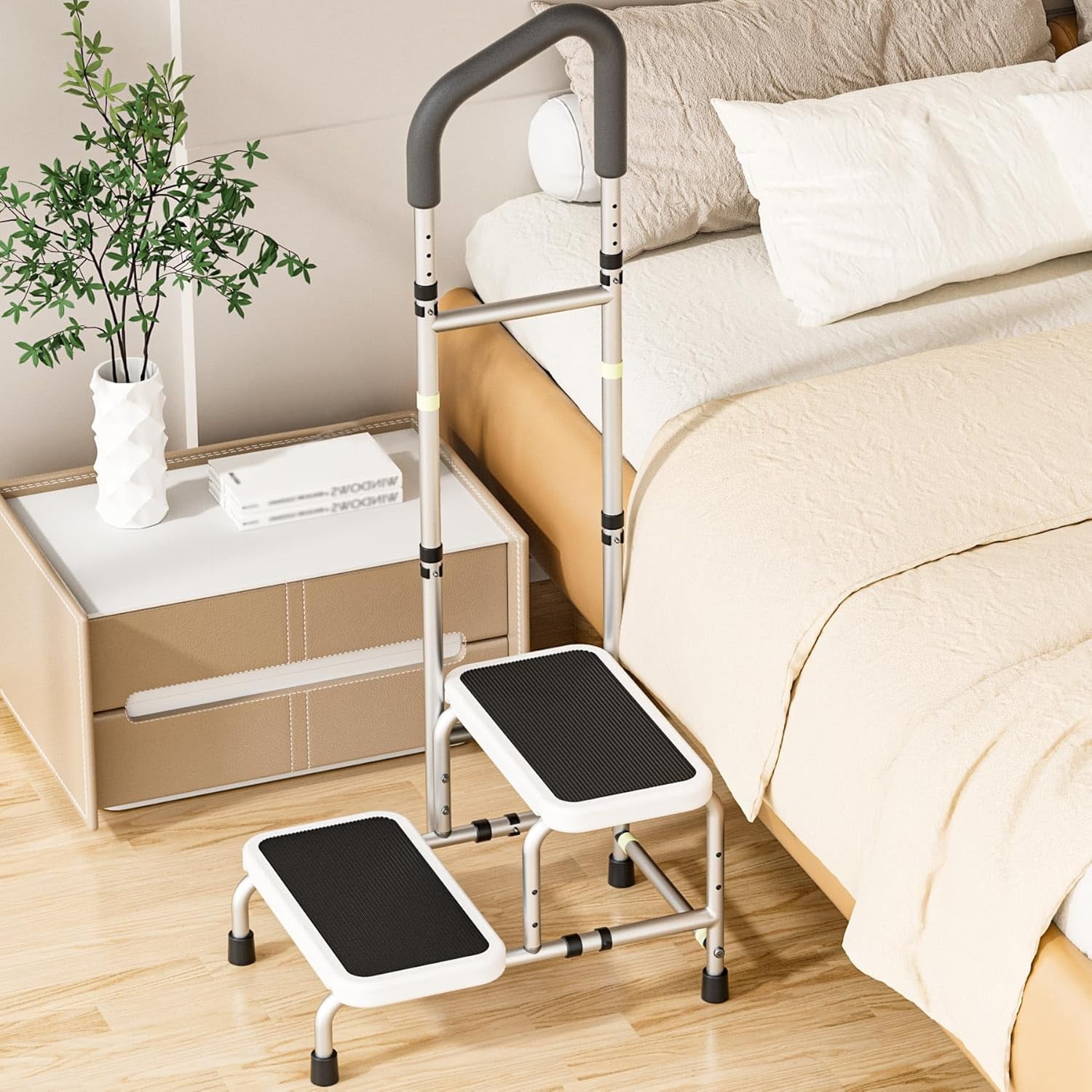 Bed Steps for High Beds for Adults, Heavy Duty Step Stool with