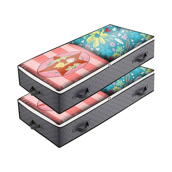 Under Bed Storage under $5! Cagogo Under Bed Storage Bags with Handles, Large Under Bed Storage Containers, Reinforced Fabric Storage Bins, Closet Organization for Clothes Blankets Seasonal Items