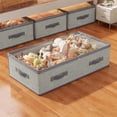 thumbnail image 1 of Under Bed Storage Bag, Large Underbed Organizer with Clear Window, Foldable Storage Box for Clothes, Blankets, Bedding, Space Saving Solution for Bedroom, Dorm, Closet, 1 of 7
