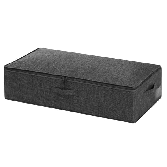 Under Bed Storage Containers with Clear Lids Extra Large Fabric Underbed Storage Bins Organizers Drawers 5.9 Inches High for Clothes Bedding Shoes Sweaters Foldable with Handles 32.67x16.92x5.9 Inch