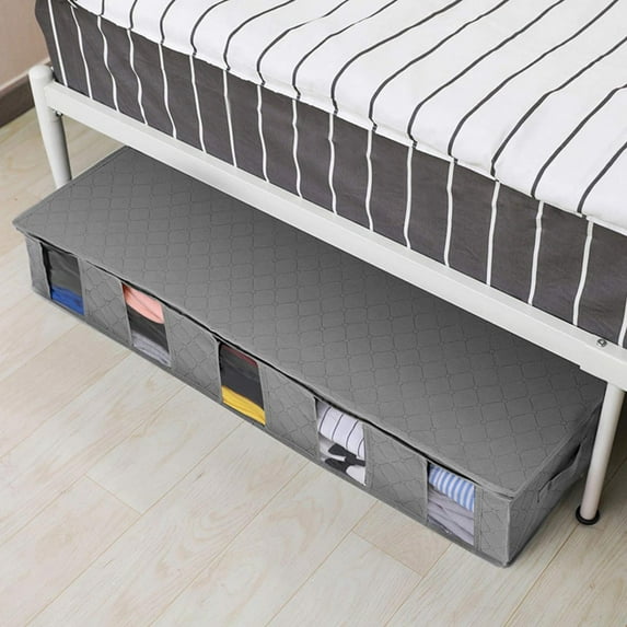 Under Bed Storage Containers, Closet Organizers and Storage Bins, Foldable Underbed Storage Bags for Blankets, Towels, Comforter, Sweaters, Pillows, Sheets, Wrapping Paper, 38.19x12.99x5.91"