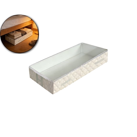 Under Bed Storage Containers, Foldable Clothes & Quilt Organizer with Clear PVC Window and Reinforced Handles, Large Capacity Storage Containers for Bedding, Clothing