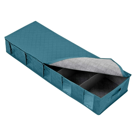 Under Bed Storage Containers,Toy Organizers and Wrapping Paper Storage Bags,Underbed Shoes Closet Storage Solution with Clear Window and Reinforced Handles for Blanket,Comforter,Bedding,Clothes