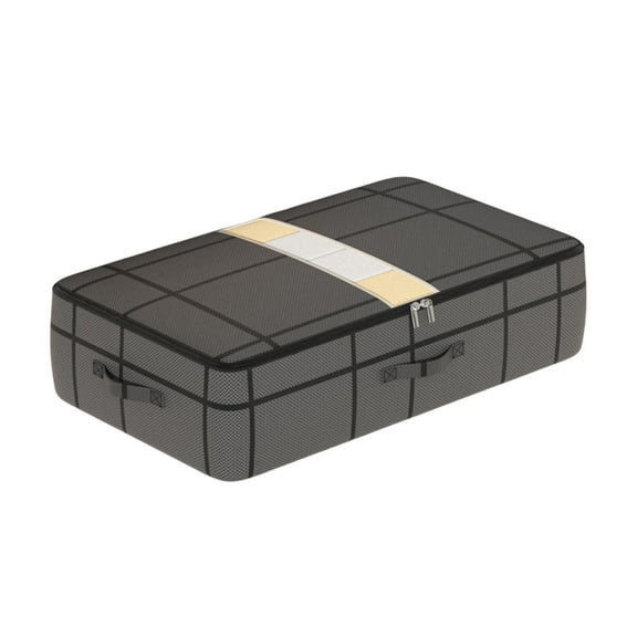 Under Bed Storage Containers, Underbed Storage Bins with 3 Handles, Flat Clothes Storage Organizer with Sturdy Handles for Blanket, Comforters, Bed Sheets, Pillows, Toys