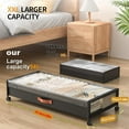 thumbnail image 1 of Under Bed Storage Containers With Wheels 54L Large Underbed Shoes Blankets Clothes Toy Storage Drawers For College Dorms Bedrooms Rooms Organization… (Black 2 Pack, XXL(36"x16.6"x7.28")), 1 of 6