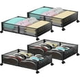 thumbnail image 1 of Under Bed Storage Containers with Wheels, Under Bed Shoe Storage Organizer Drawer, Tool-free Assembly Metal Storage Containers for Bedroom Clothes Shoes Blankets -2PCK, 1 of 6